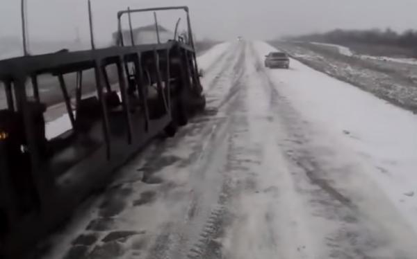 Зимний урожай ДТП: видео